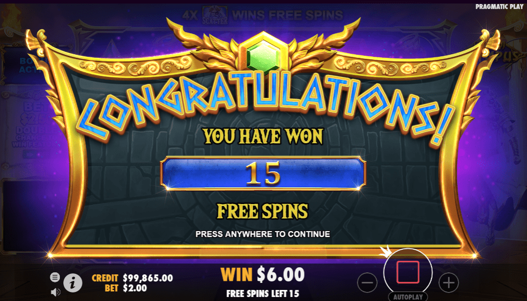 Gates of Olympus bonus Free spins